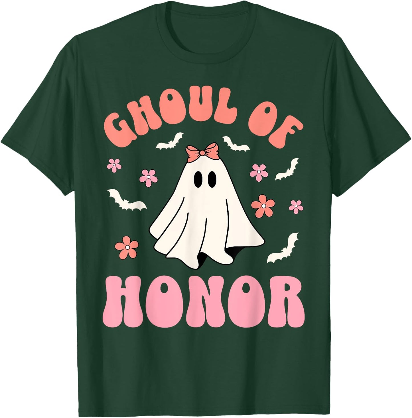 Halloween Bridesmaid Maid of Honor Spooky Ghost T-Shirt - T-Shirt | Forest