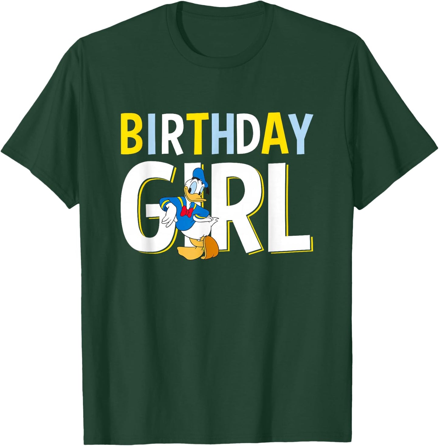 Disney Mickey and Friends Birthday Girl Vintage Donald Duck T-Shirt - T-Shirt | Forest