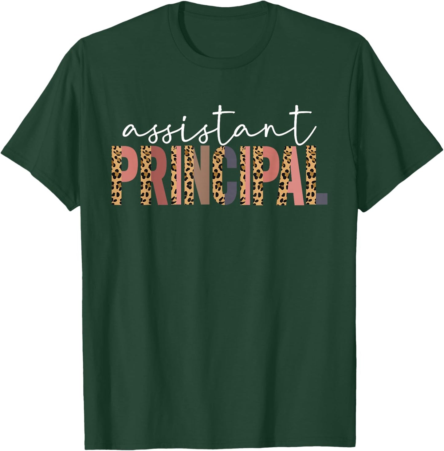 Assistant Principal Cheetah Print School Assistant Principal T-Shirt - T-Shirt | Forest