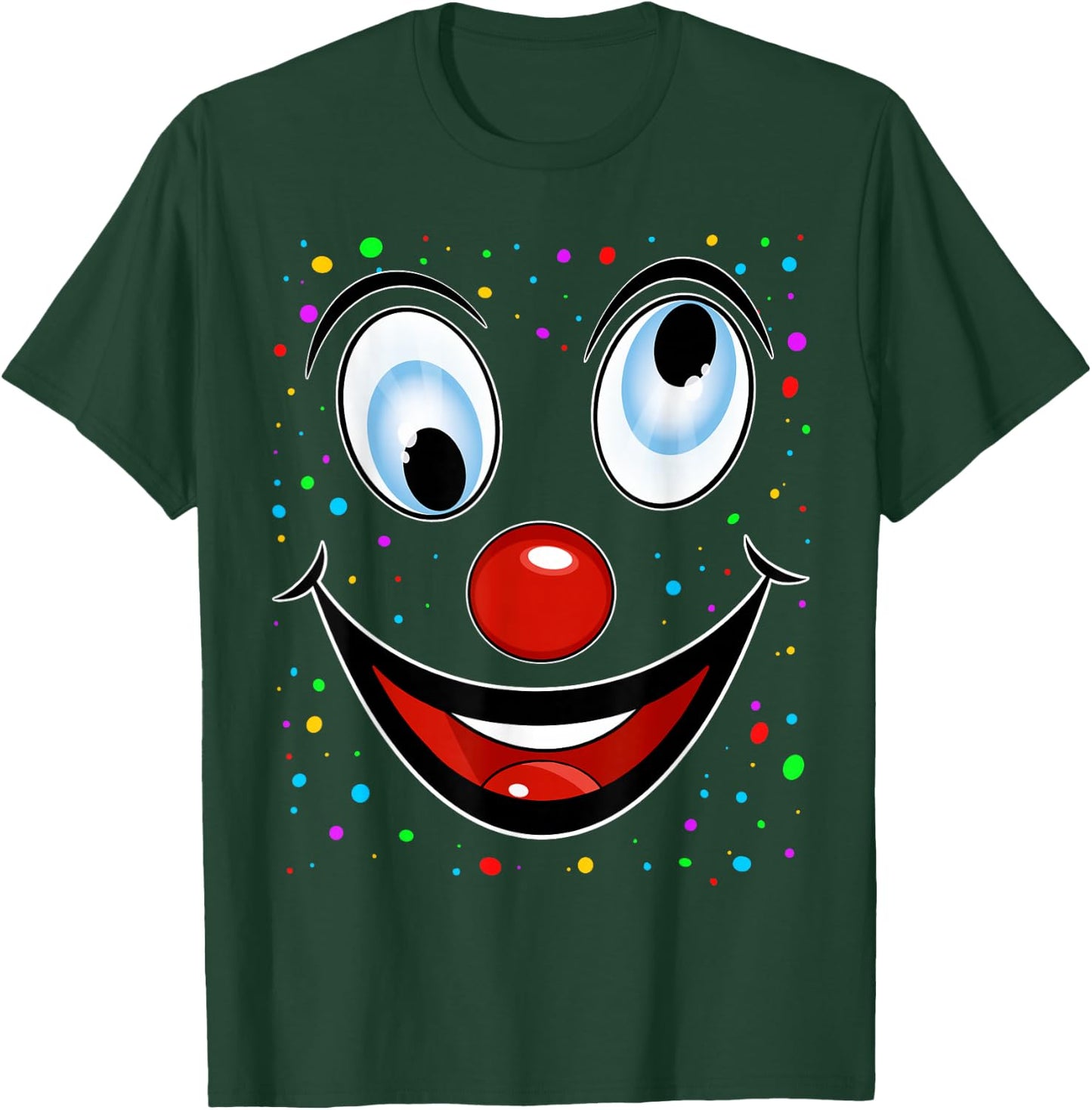 Fancy Dress Clown Face Outfit Clown Costume Carnival , black T-Shirt - T-Shirt | Forest