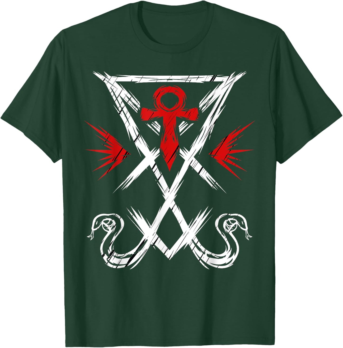 Lucifer Sigil Devil Satanic Snake Occult Gothic Satan T-Shirt - T-Shirt | Forest