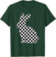 Retro Black white Checkerboard Rabbit Easter Bunny for Tween T-Shirt - T-Shirt | Forest