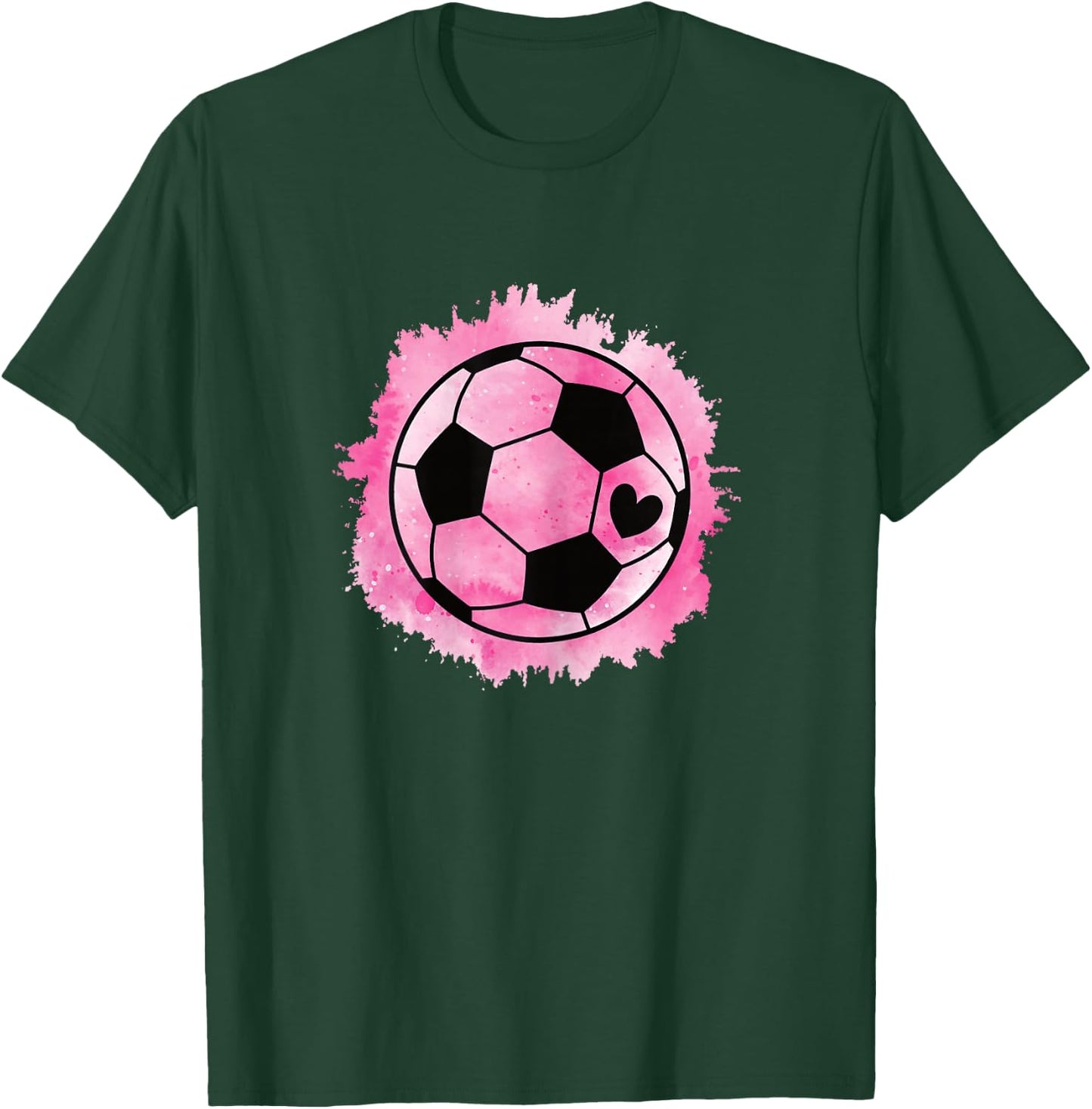 Cute Soccer Ball Women Girls Kids T-Shirt - T-Shirt | Forest