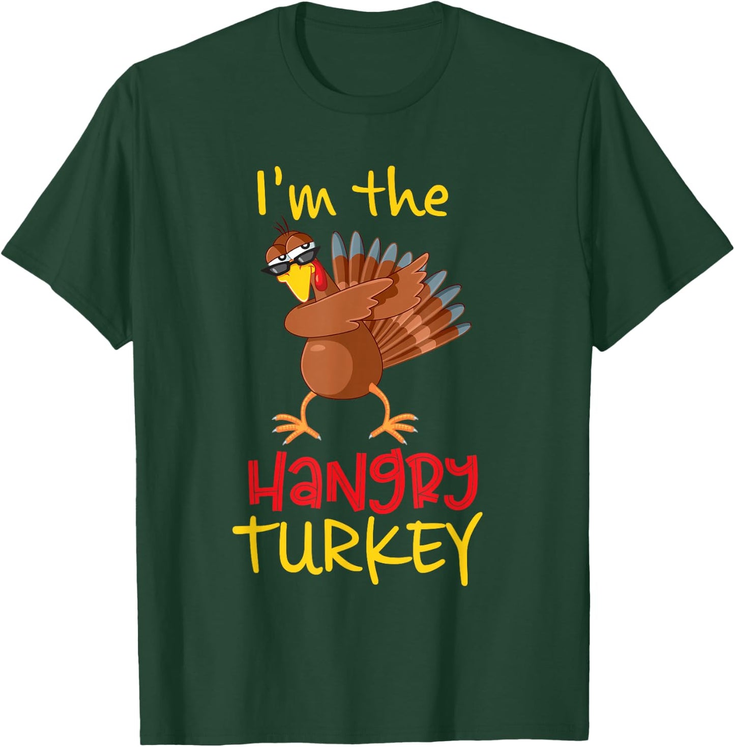 Funny Hangry Turkey Matching Family Group Thanksgiving Party T-Shirt - T-Shirt | Forest