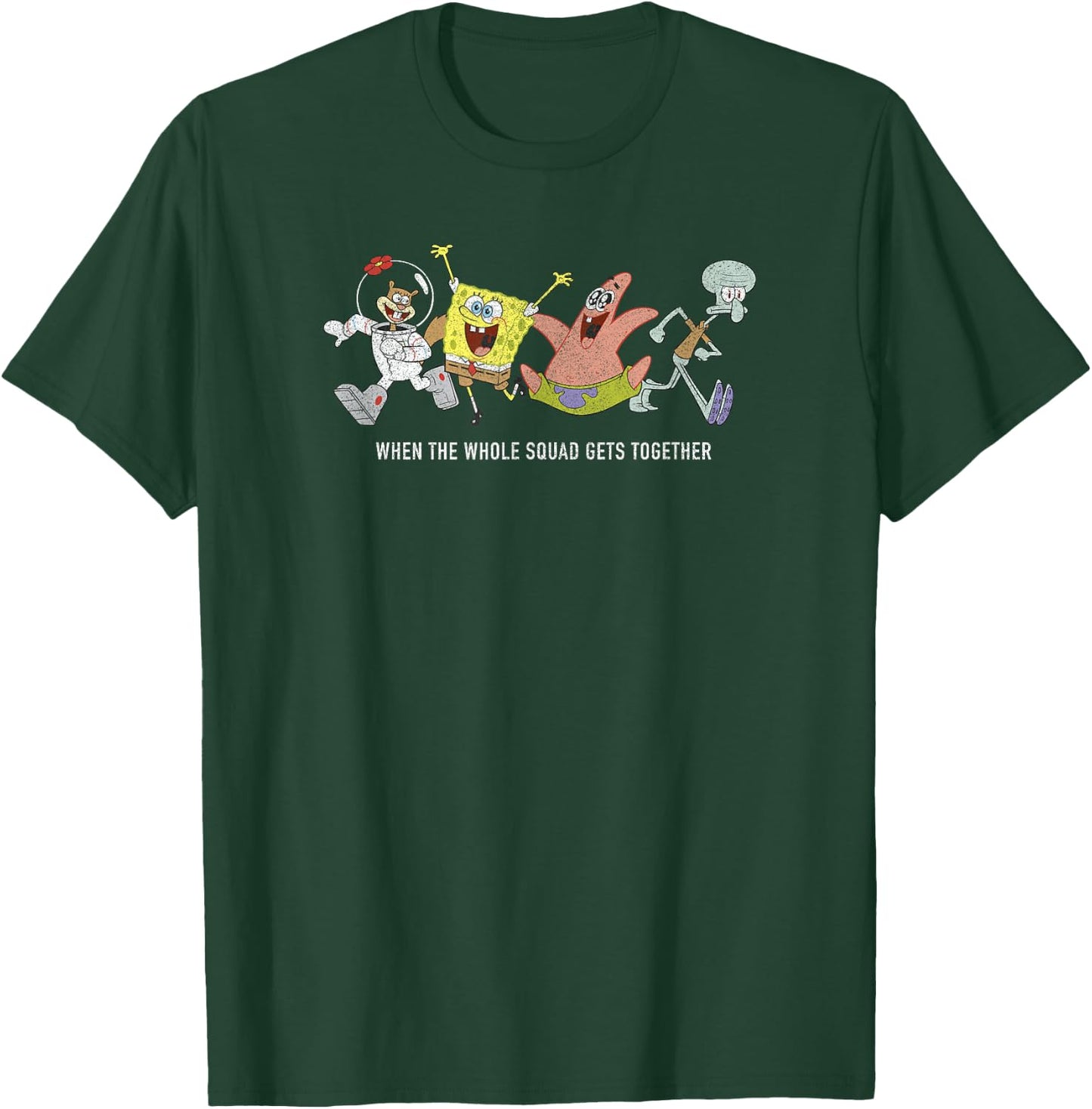 SpongeBob SquarePants Whole Squad Meme , black T-Shirt - T-Shirt | Forest