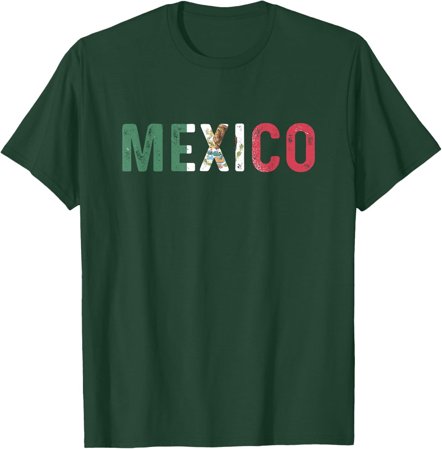 Mexico Mexican Flag Vintage T-Shirt - T-Shirt | Forest