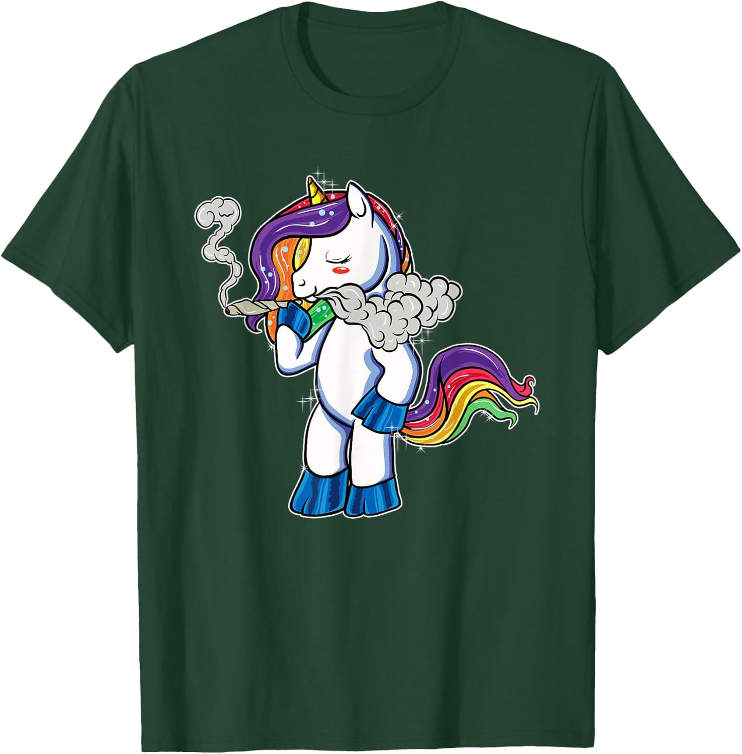 Marijuana Unicorn Weed Pot Head Stoner Gifts Women T-Shirt - T-Shirt | Forest