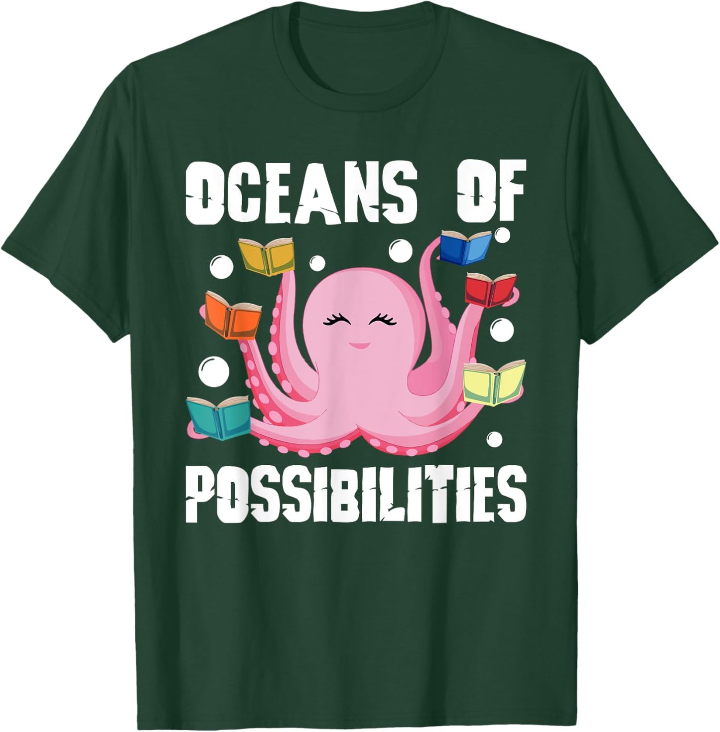 Oceans of Possibilities Summer Reading Octopus T-Shirt - T-Shirt | Forest