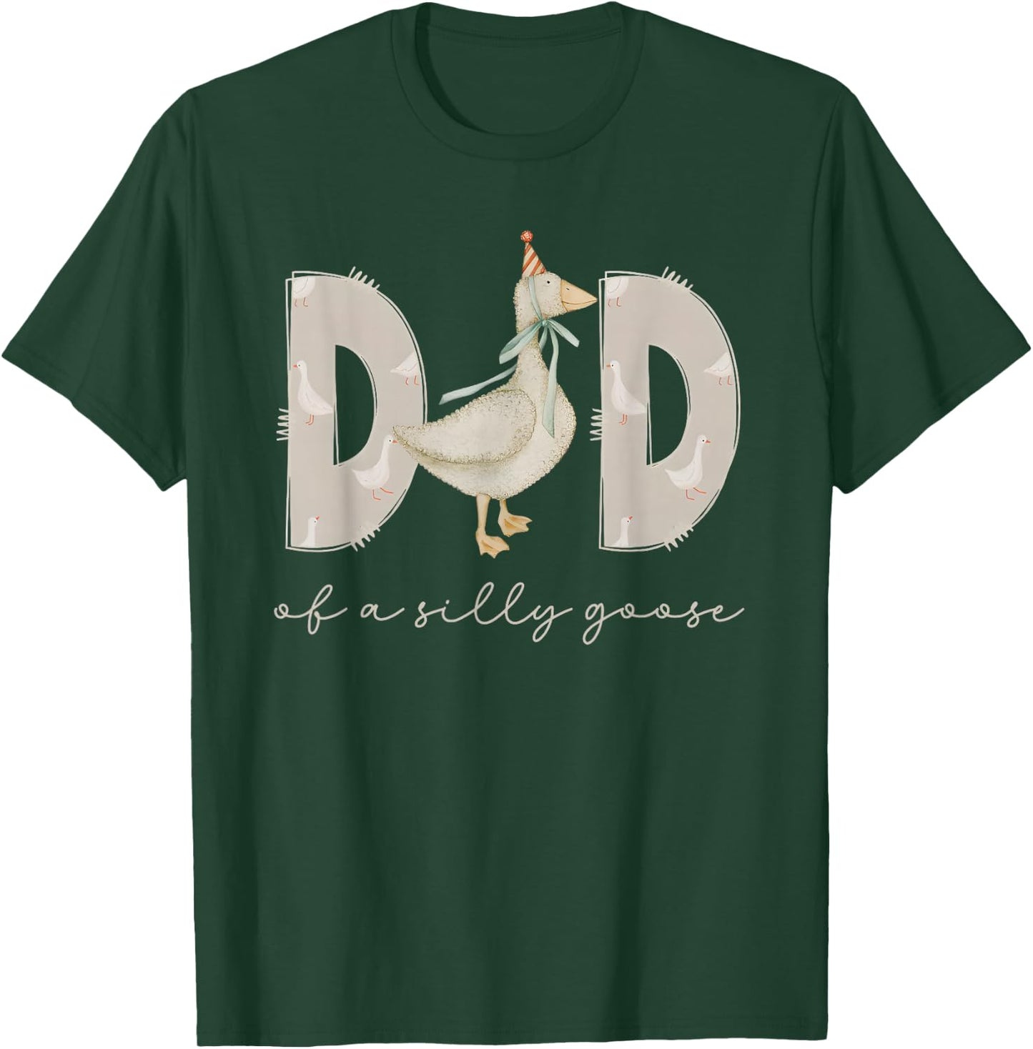 One Silly Goose Daddy 1st First Birthday Family 2025 T-Shirt - T-Shirt | Forest