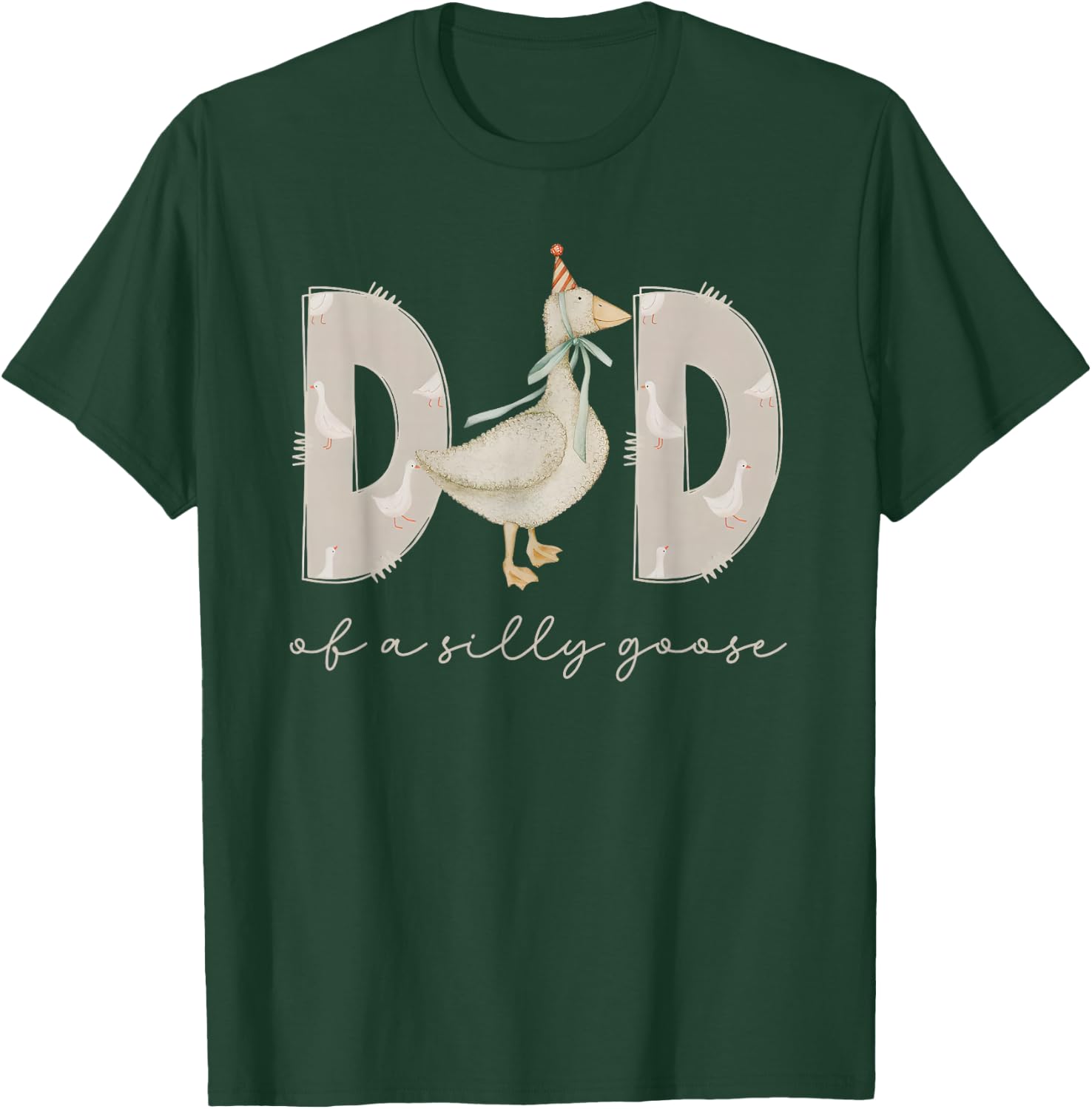 One Silly Goose Daddy 1st First Birthday Family 2025 T-Shirt - T-Shirt | Forest