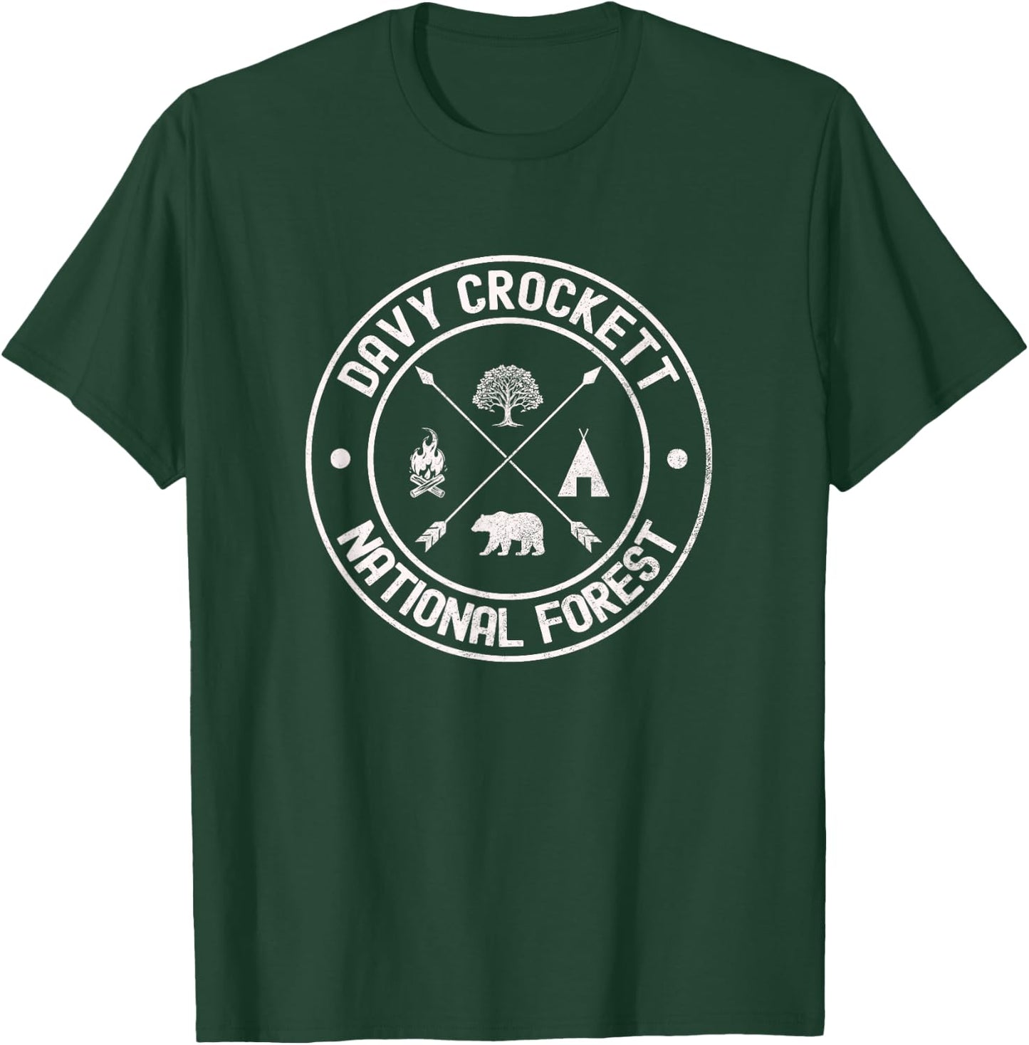 Davy Crockett National Forest Adventure Design T-Shirt - T-Shirt | Forest
