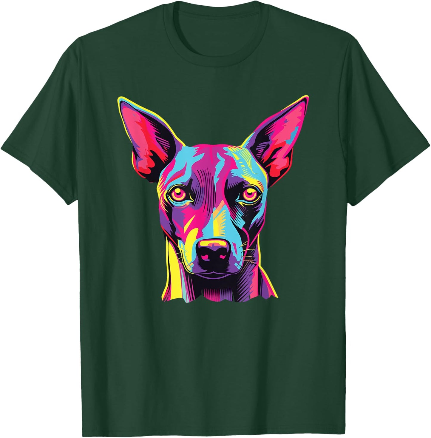 Watercolor Colorful American Hairless Terrier Dog T-Shirt - T-Shirt | Forest