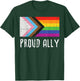 LGBT Flag Proud Ally Rainbow Gay Pride Support Men Women Kid T-Shirt - T-Shirt | Forest