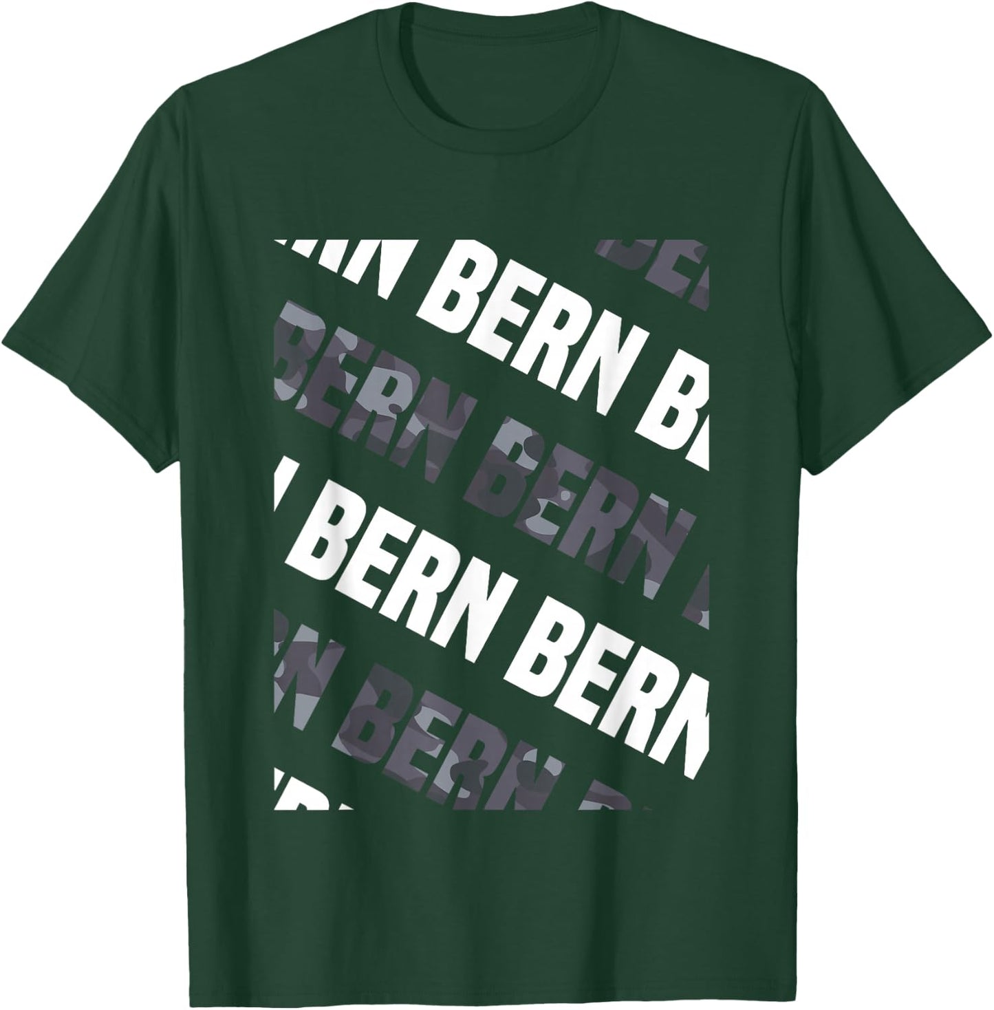 Bern Camo Pattern Grey Camouflage T-Shirt - T-Shirt | Forest