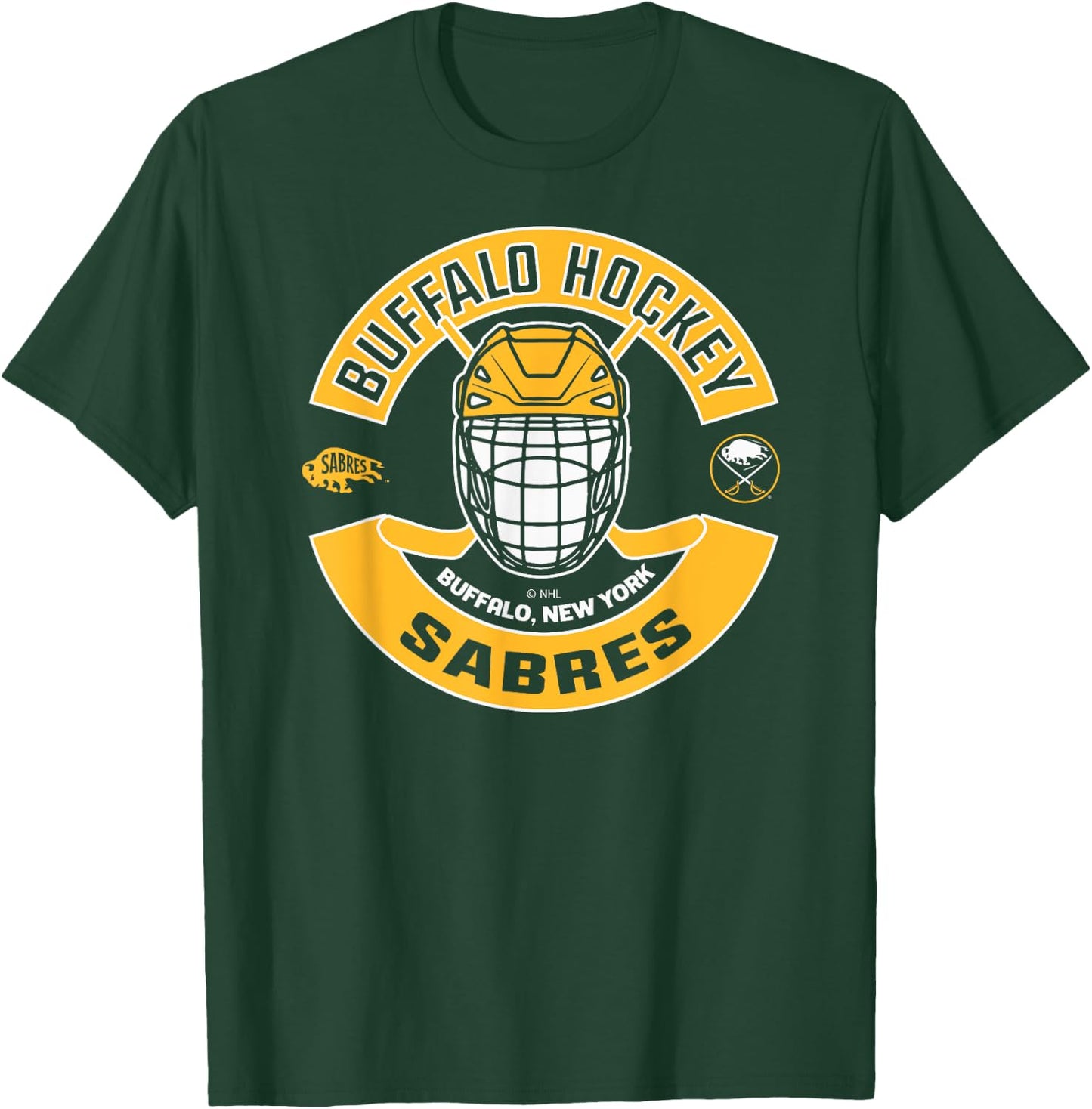 Buffalo Sabres Mask Blue Officially Licensed T-Shirt - T-Shirt | Forest
