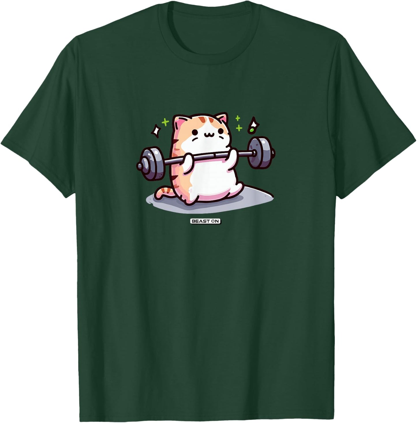 Cute Cat Fitness Workout Cute Funny Gym Training T-Shirt - T-Shirt | Forest