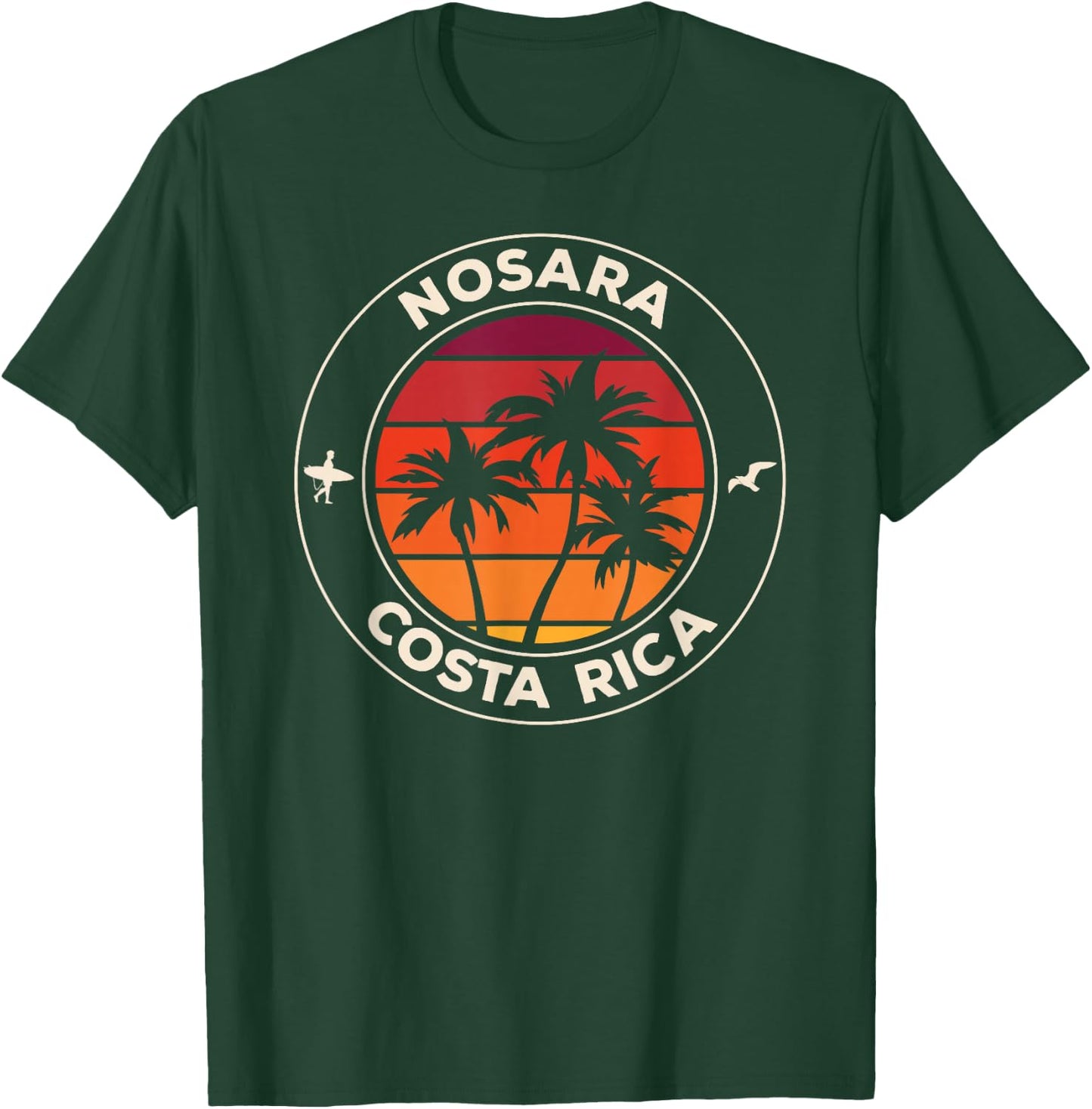 Nosara, Costa Rica Vintage Sunset T-Shirt - T-Shirt | Forest