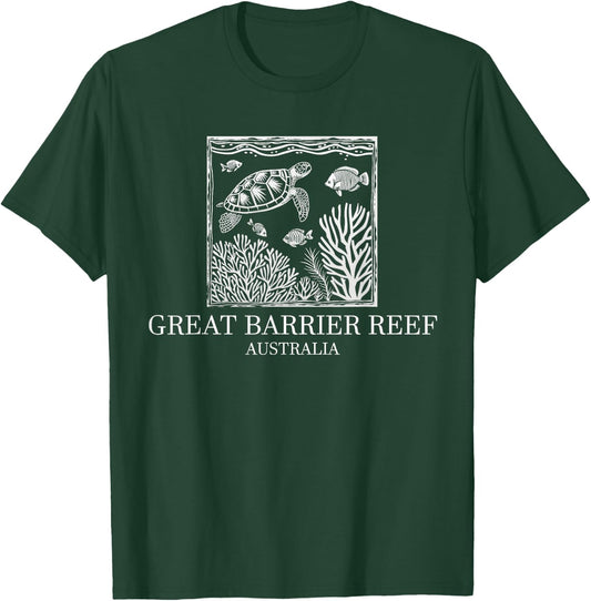 Coral Reef Turtle Great Barrier Reef T-Shirt - T-Shirt | Forest