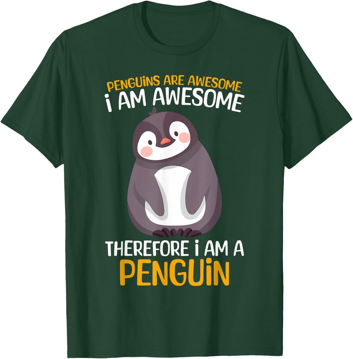 Penguins Are Awesome I Am Penguin Lover Lazy Halloween T-Shirt - T-Shirt | Forest