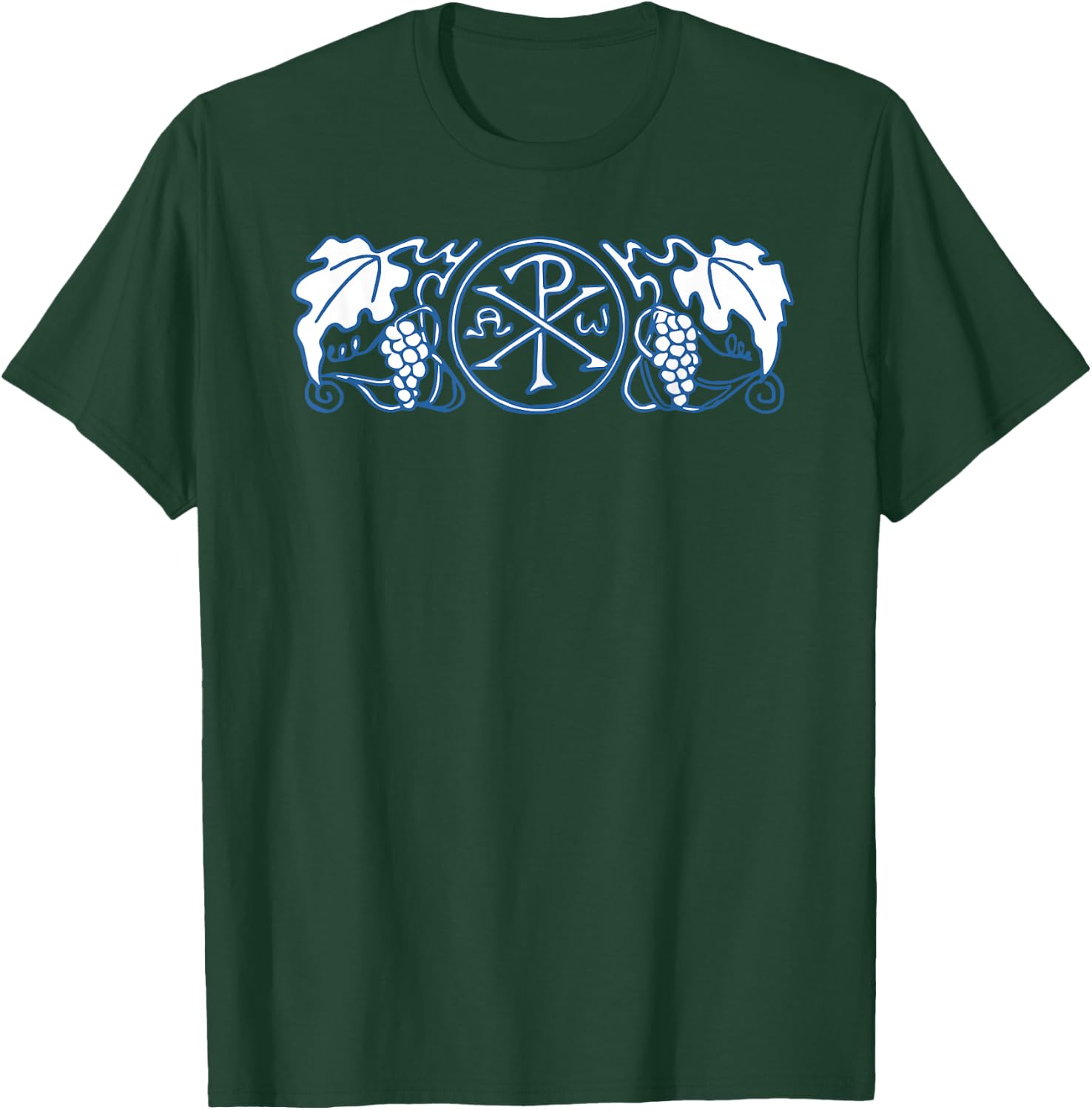 Chi-Rho Christogram Alpha and Omega Labarum Catholic Symbols T-Shirt - T-Shirt | Forest