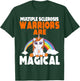 Multiple Sclerosis Awareness Orange Ribbon Magical Unicorn T-Shirt - T-Shirt | Forest