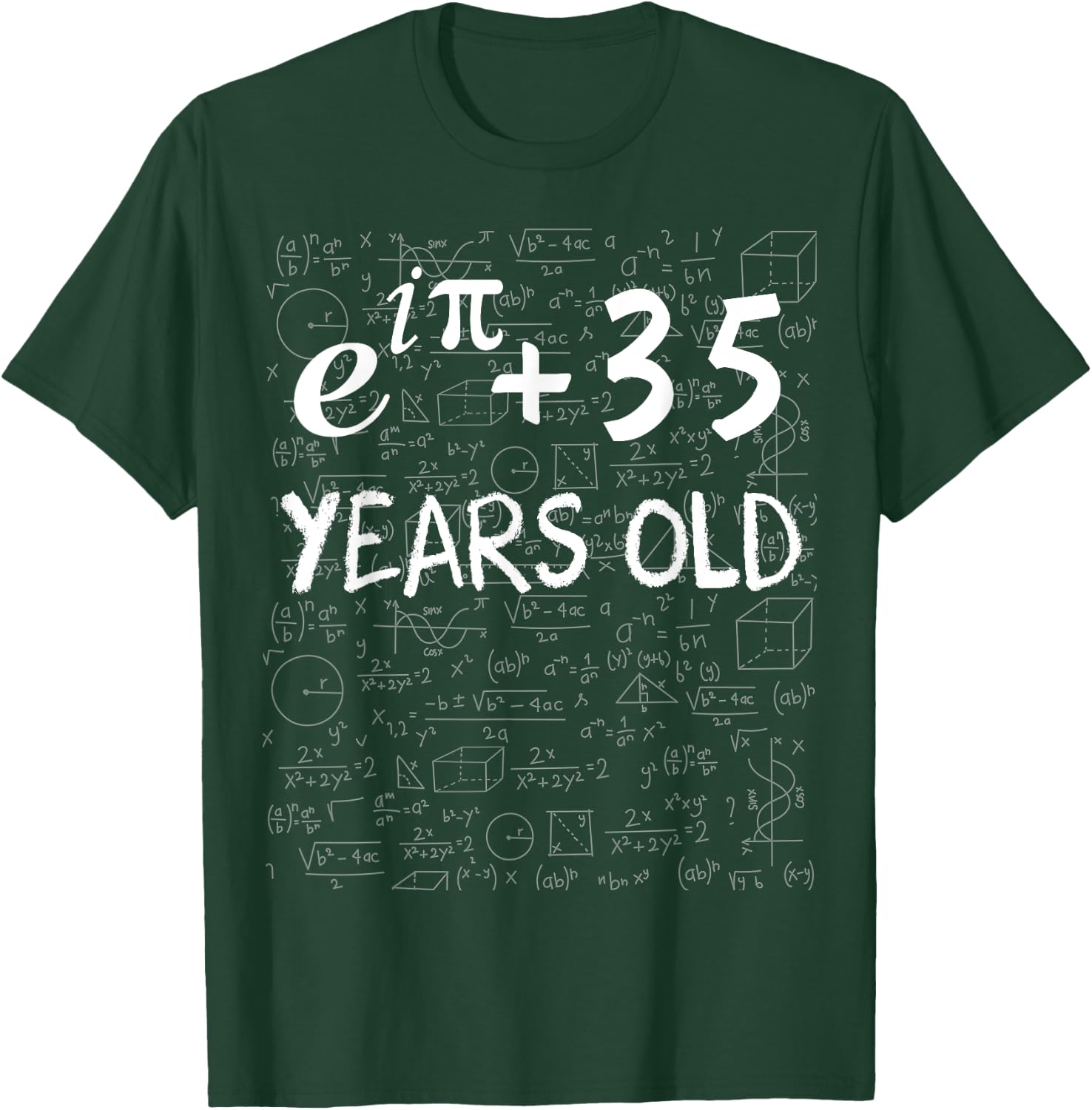 34-Geburtstag 34 Jahre alt, Mathematik-Nerd Euler-Identität T-Shirt - T-Shirt | Forest