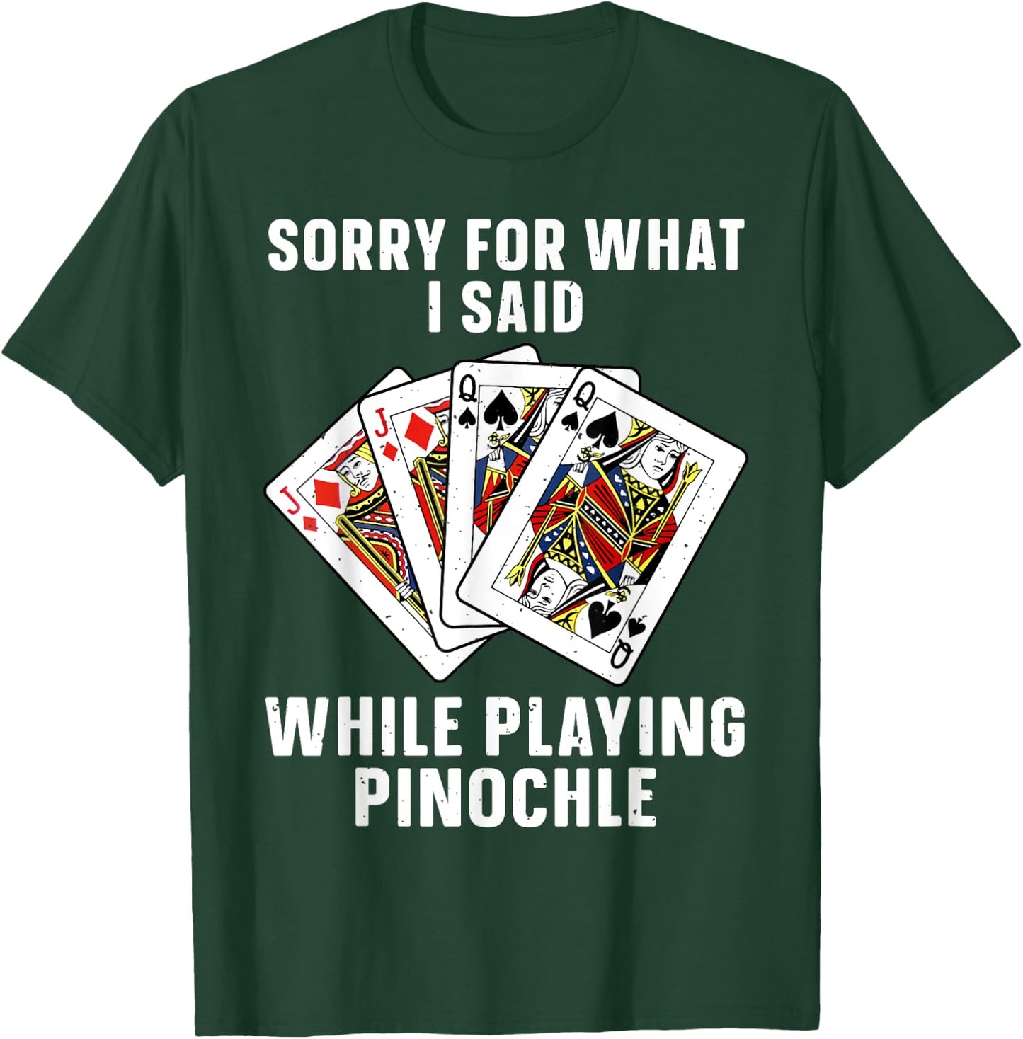 Best Pinochle Art Women Kids Playing Cards Pinochle T-Shirt - T-Shirt | Forest