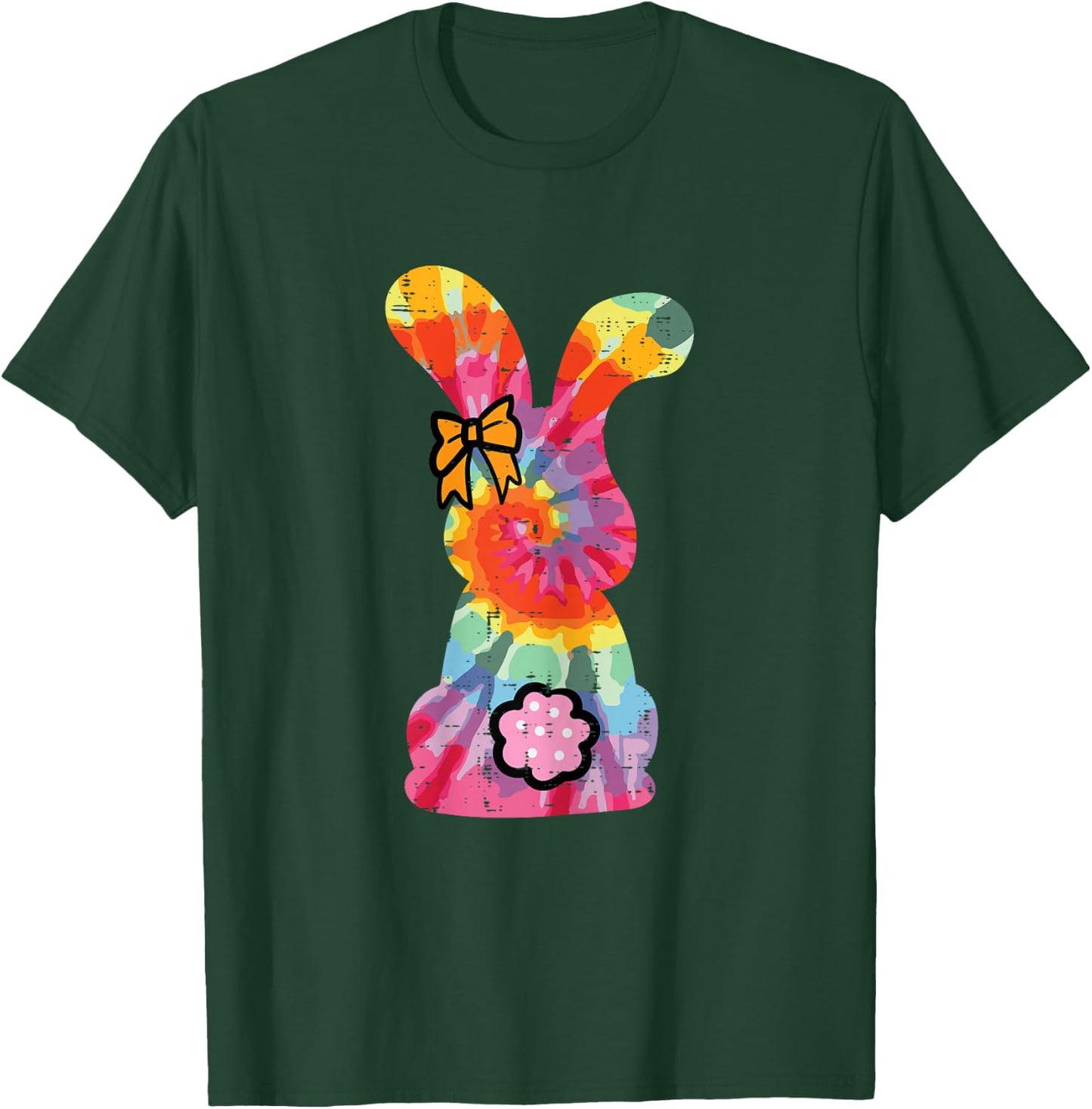 Easter Bunny Tie Dye Hippie Women Girls Kids Toddler Teens T-Shirt - T-Shirt | Forest