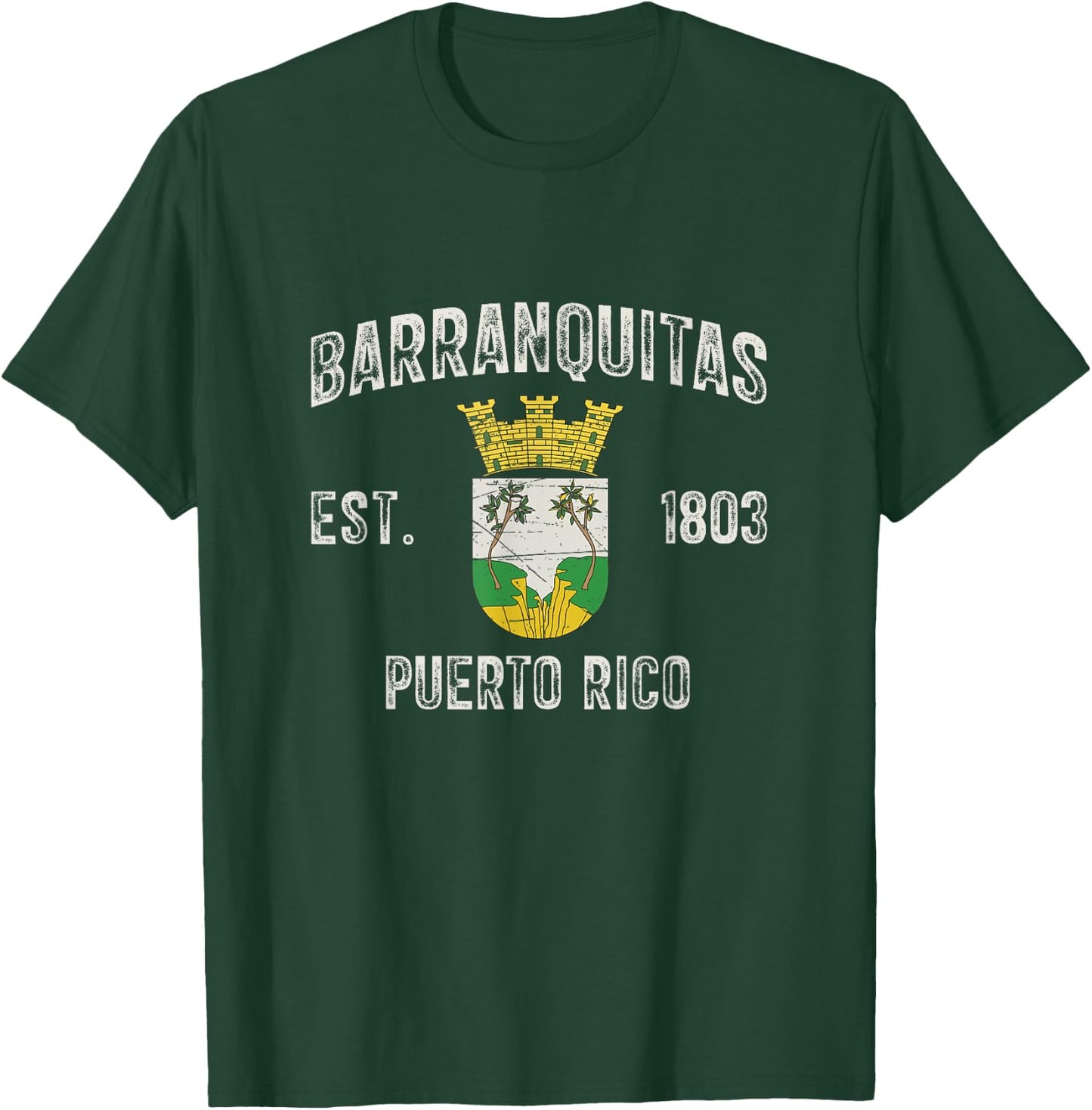 Barranquitas In Puerto Rico Est 1803, Barranquitas Armorial T-Shirt - T-Shirt | Forest