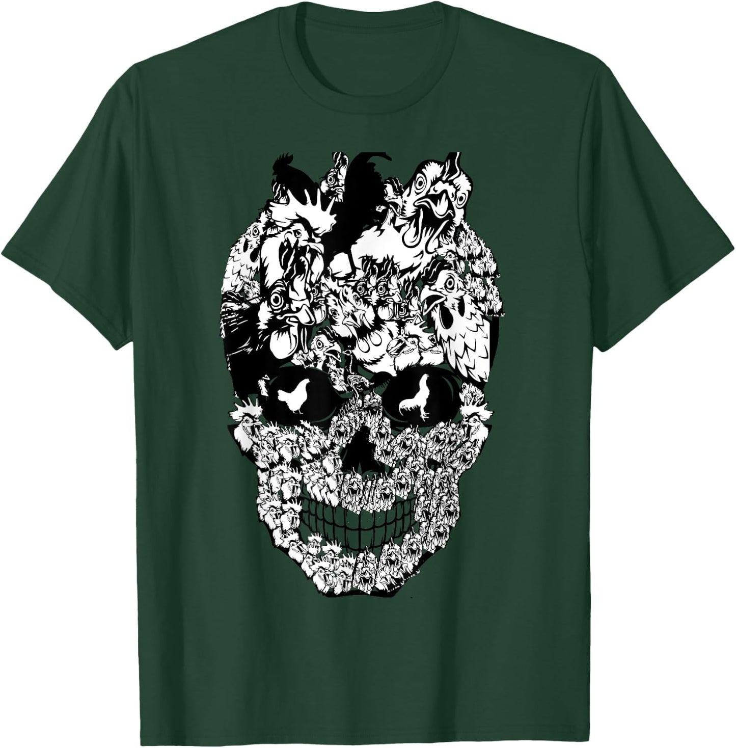 Matching Family chicken Skull Costume Halloween funny 2022 T-Shirt - T-Shirt | Forest