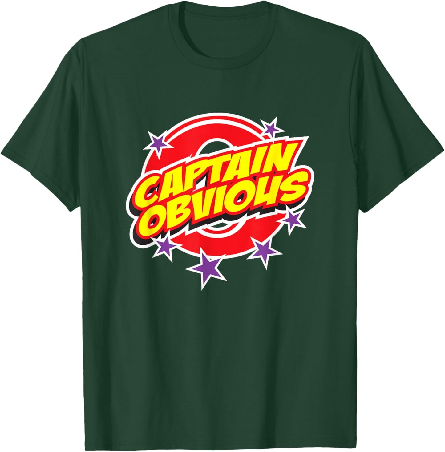 Captain Obvious Funny Superhero Easy Hero Costume Comic T-Shirt - T-Shirt | Forest