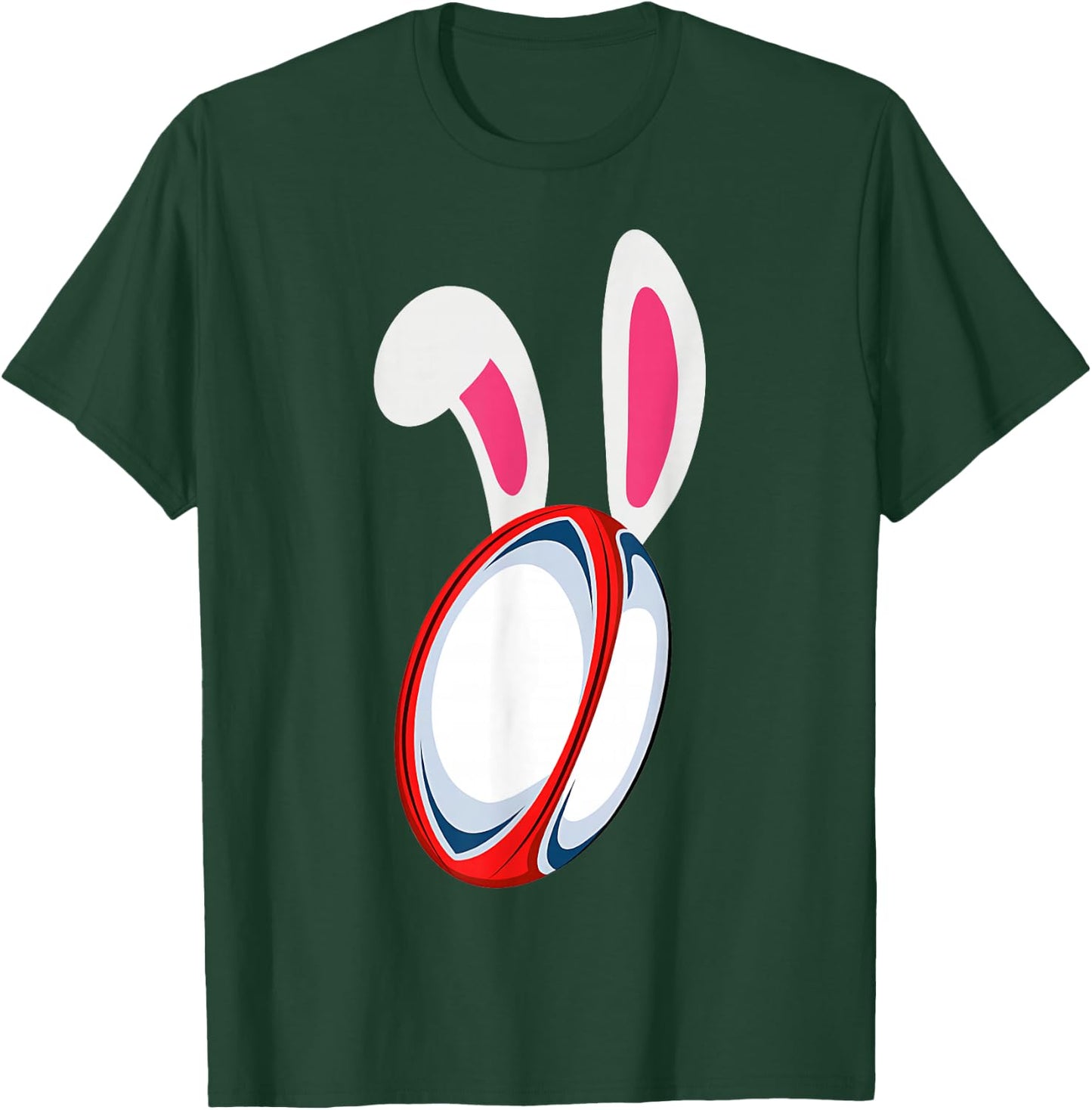 Bunny Easter Ears Rugby Player T-Shirt - T-Shirt | Forest
