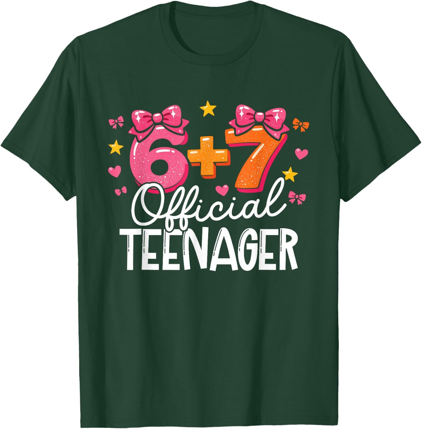 6+7 Official Teenager Dreizehnter Geburtstag Brainrot T-Shirt - T-Shirt | Forest