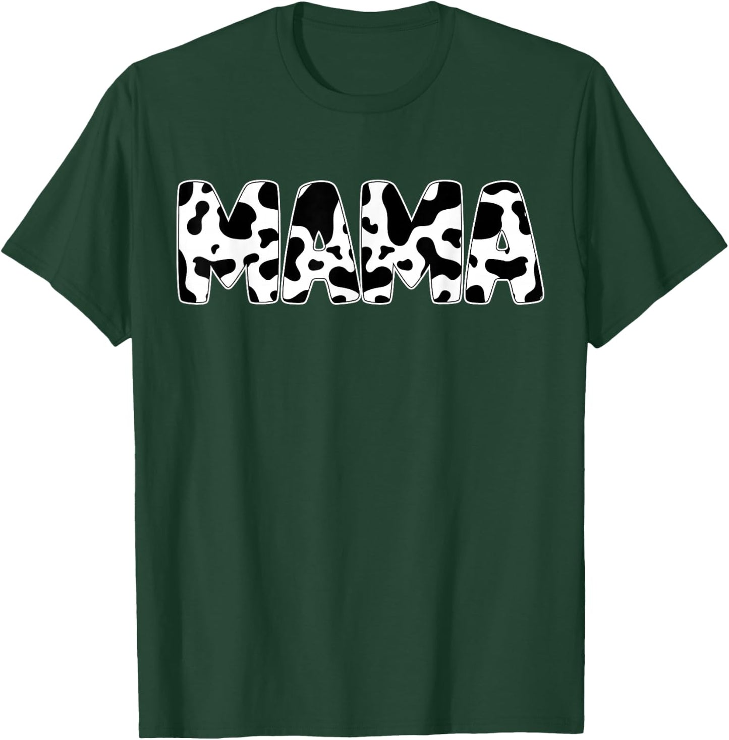 Mama Cow Print Cow Pattern Mother's Day T-Shirt - T-Shirt | Forest