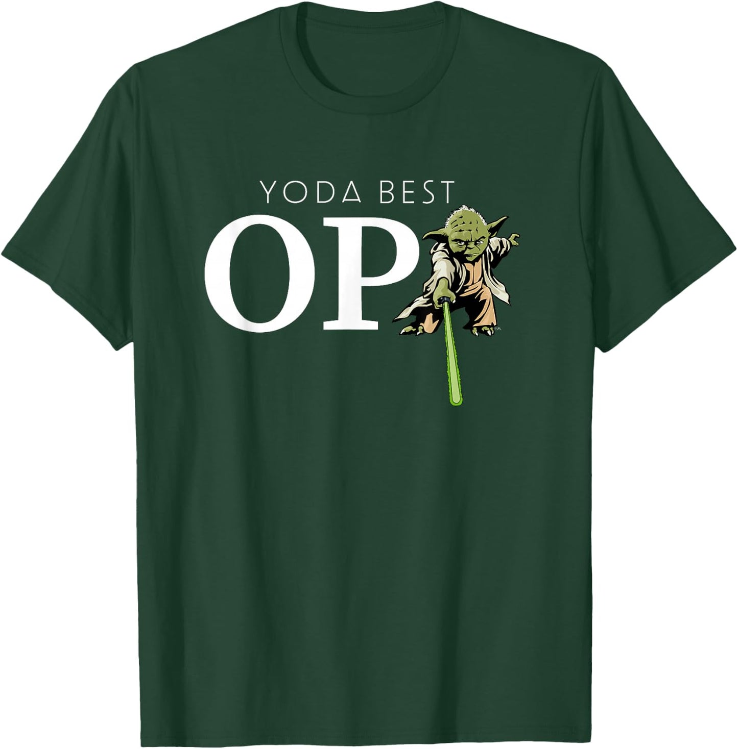 Star Wars Yoda Lightsaber Best Grandpa Birthday Father's Day , black T-Shirt - T-Shirt | Forest
