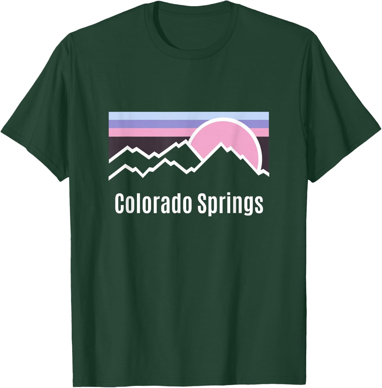 Retro Sun Mountains Colorado Springs Souvenir Kids T-Shirt - T-Shirt | Forest