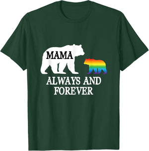 Mama Bear Pride Rainbow Queer Gay Lesbisch Mom Party LGBTQ T-Shirt - T-Shirt | Forest
