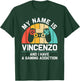 VINCENZO Gift Name Personalized Funny Gaming Geek Birthday T-Shirt - T-Shirt | Forest