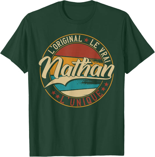 Nathan The Original The True The Unique Men & Boys , Black, S T-Shirt - T-Shirt | Forest