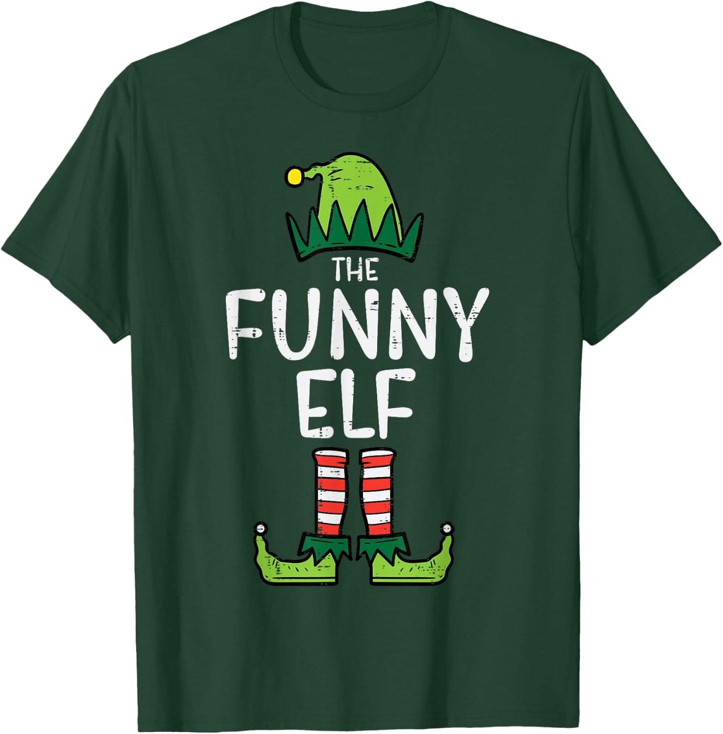 Funny Elf Matching Christmas Family Uncle Grandpa T-Shirt - T-Shirt | Forest