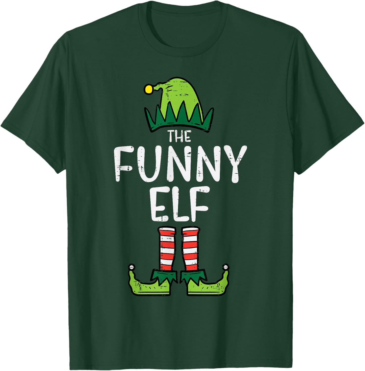 Funny Elf Matching Christmas Family Uncle Grandpa T-Shirt - T-Shirt | Forest