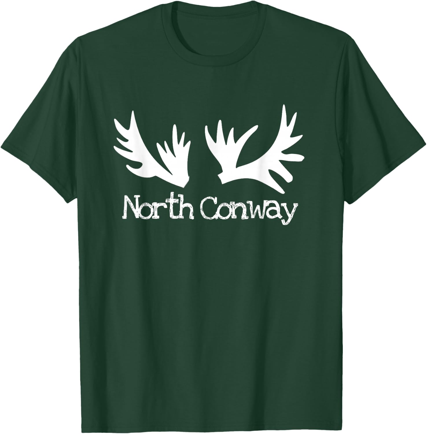 North Conway New Hampshire Rustic Moose Antlers Wildlife T-Shirt - T-Shirt | Forest