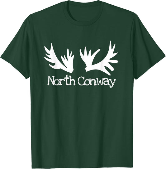 North Conway New Hampshire Rustic Moose Antlers Wildlife T-Shirt - T-Shirt | Forest