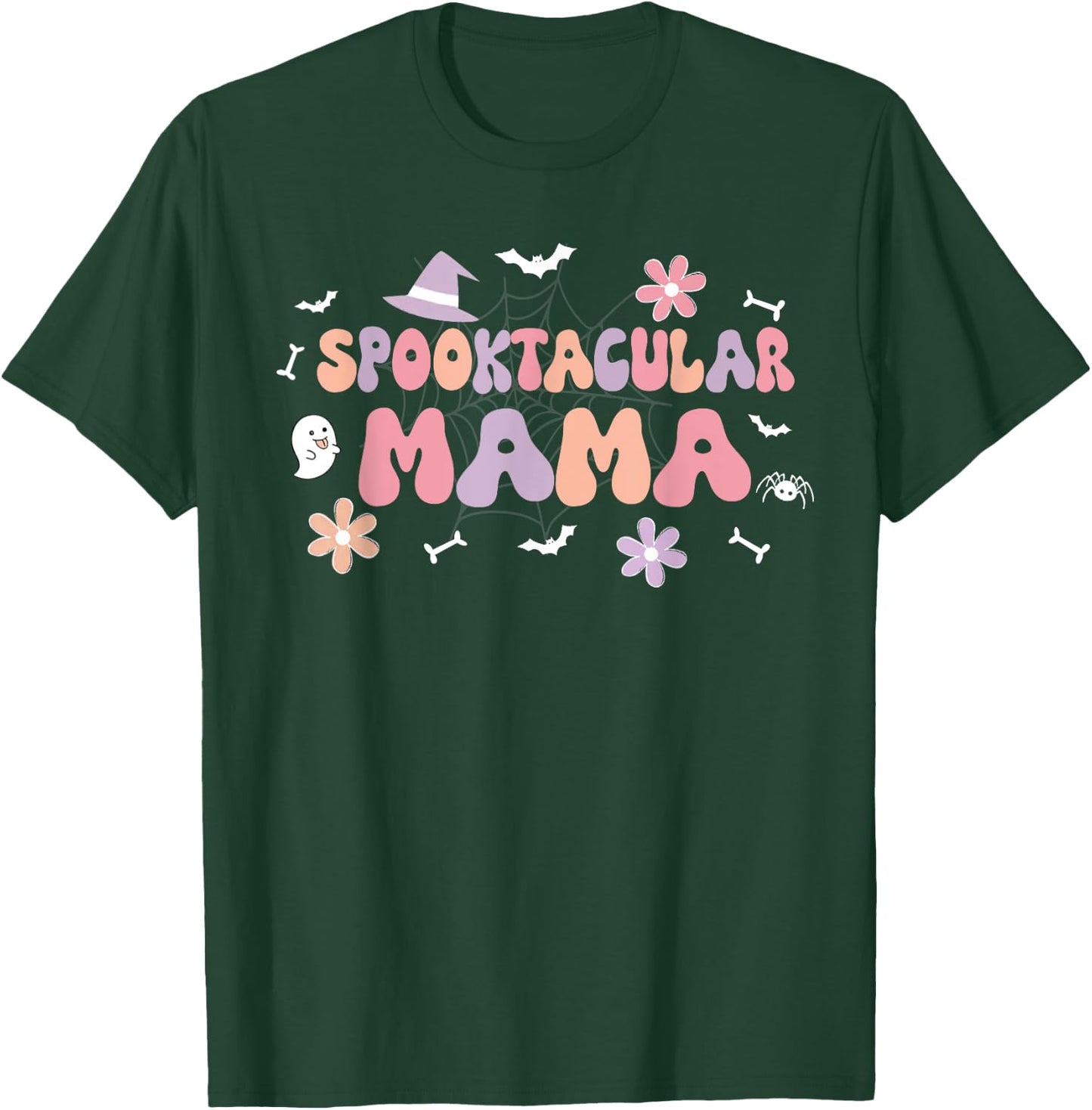 Spooktacular Mama Birthday Girl Cute Ghost Halloween T-Shirt - T-Shirt | Forest