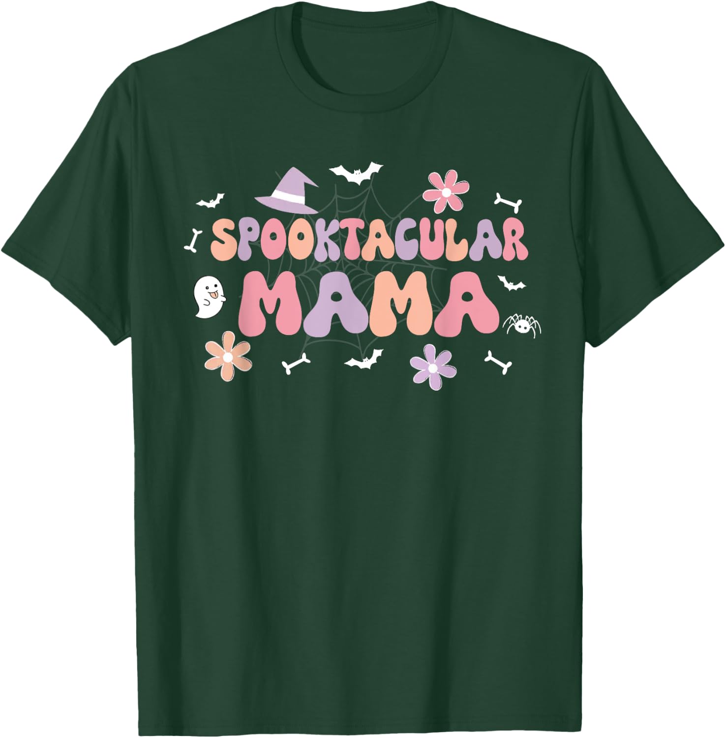 Spooktacular Mama Birthday Girl Cute Ghost Halloween T-Shirt - T-Shirt | Forest