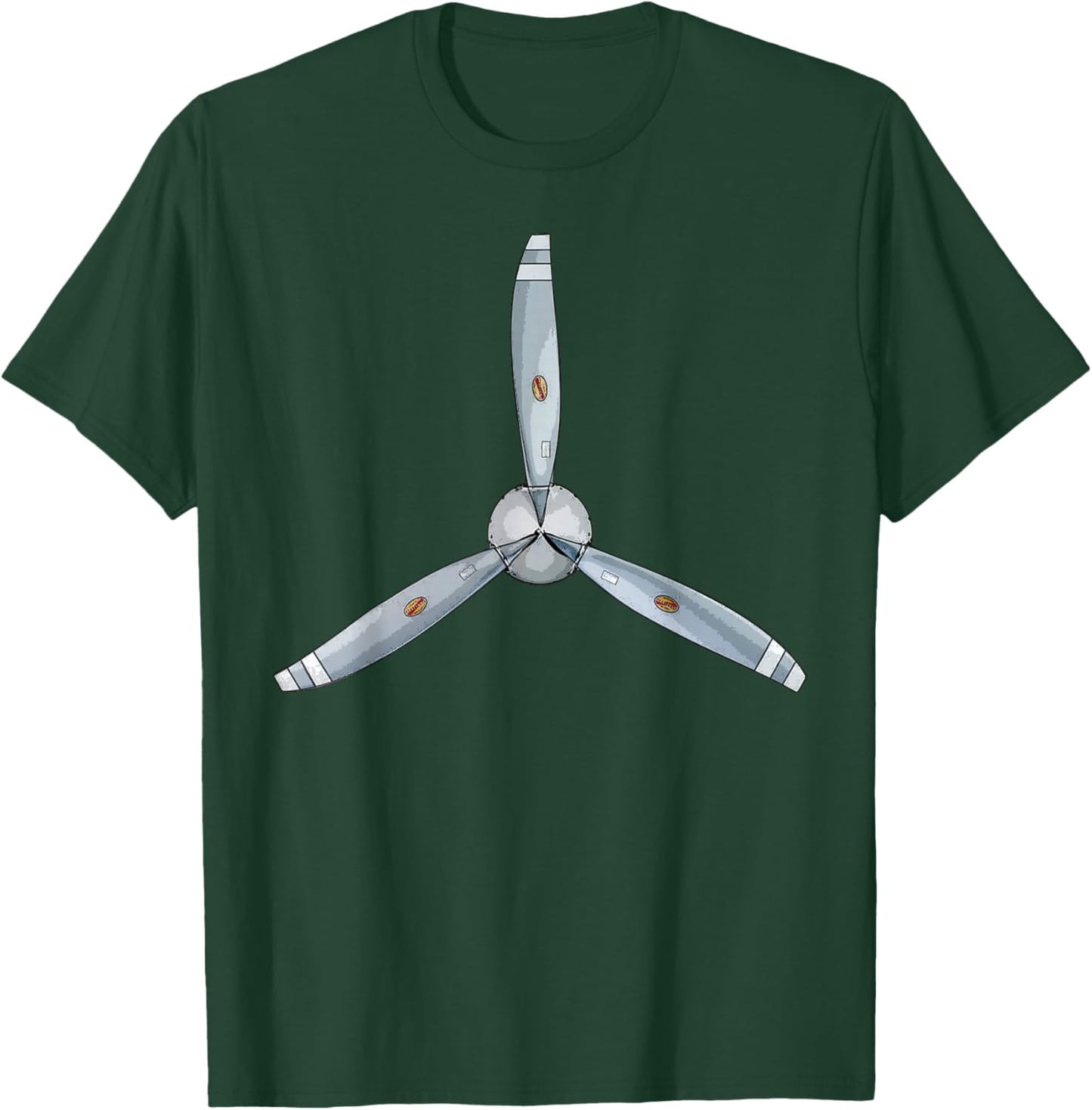 Aircraft Propeller Pilot airplane prop aviation T-Shirt - T-Shirt | Forest
