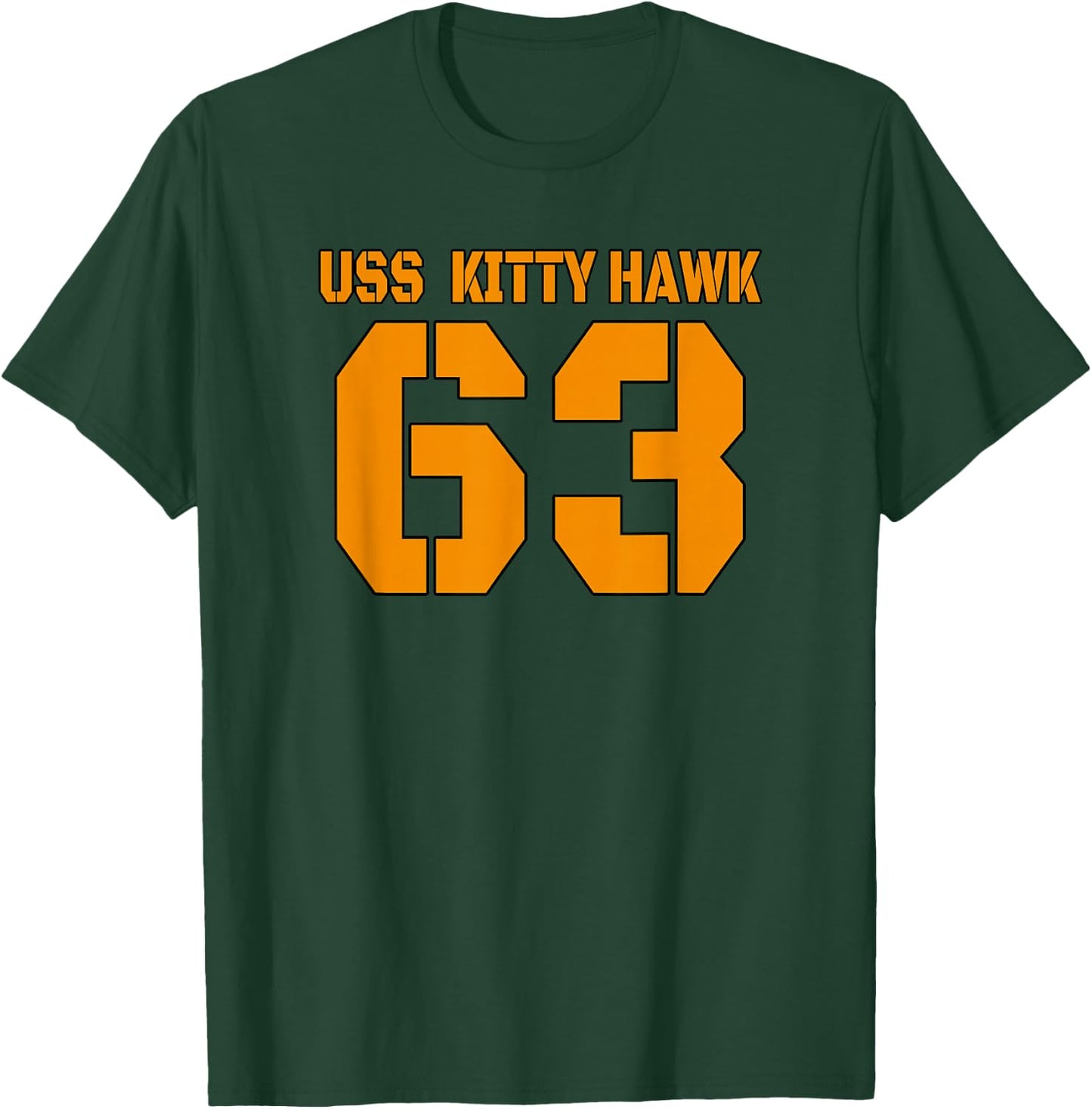 Aircraft Carrier Kitty Hawk CV-63 CVA-63 Warship Veteran Day T-Shirt - T-Shirt | Forest