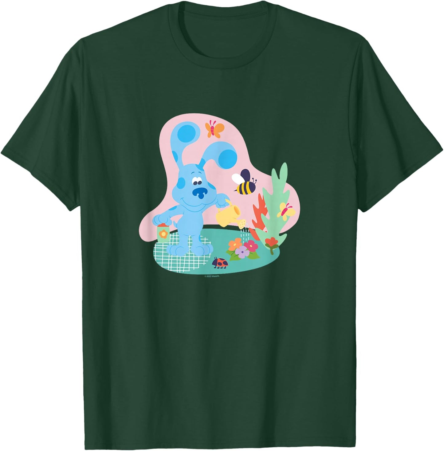 Blue's Clues & You Flower Garden With Blue Bees & Butterfly T-Shirt - T-Shirt | Forest
