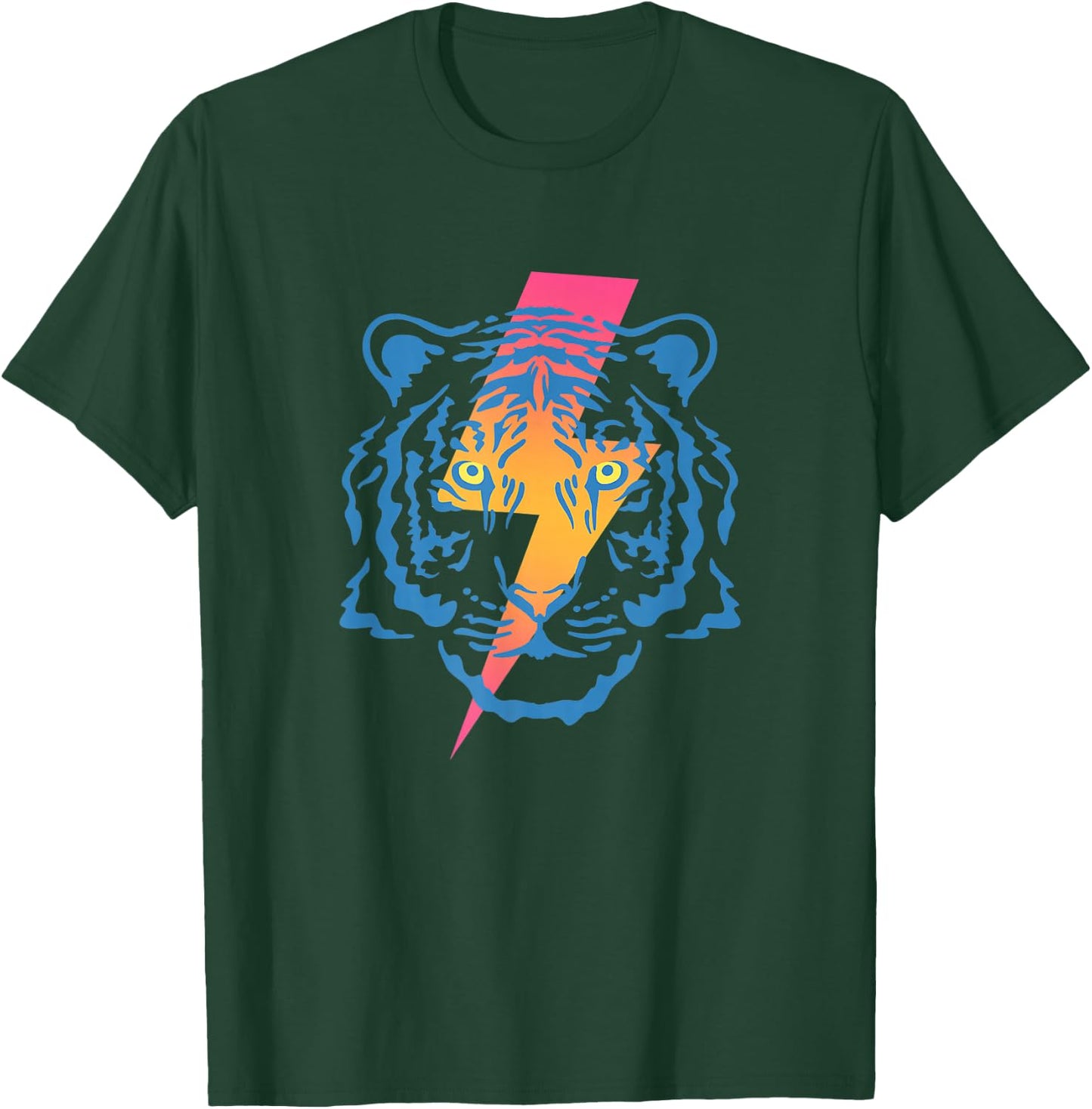 Vintage Tiger Bolt Of Lightning Chinese New Year Of Tiger T-Shirt - T-Shirt | Forest