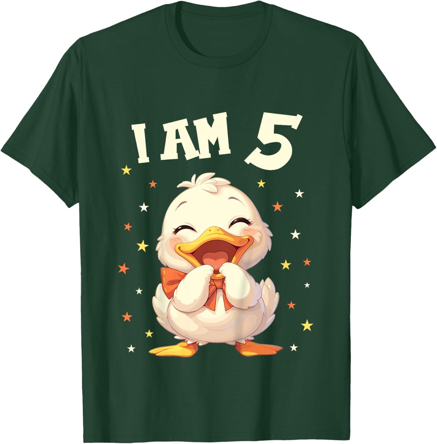 Kids 5 Years old 5 birthday Ducks Boy Girl Duck T-Shirt - T-Shirt | Forest